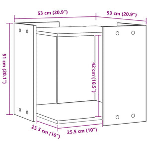 Τουαλέτα Γάτας Περίφραξη Αρτισιανή Δρυς 53x53x51 εκ Επεξ. Ξύλο - Pakobazaar