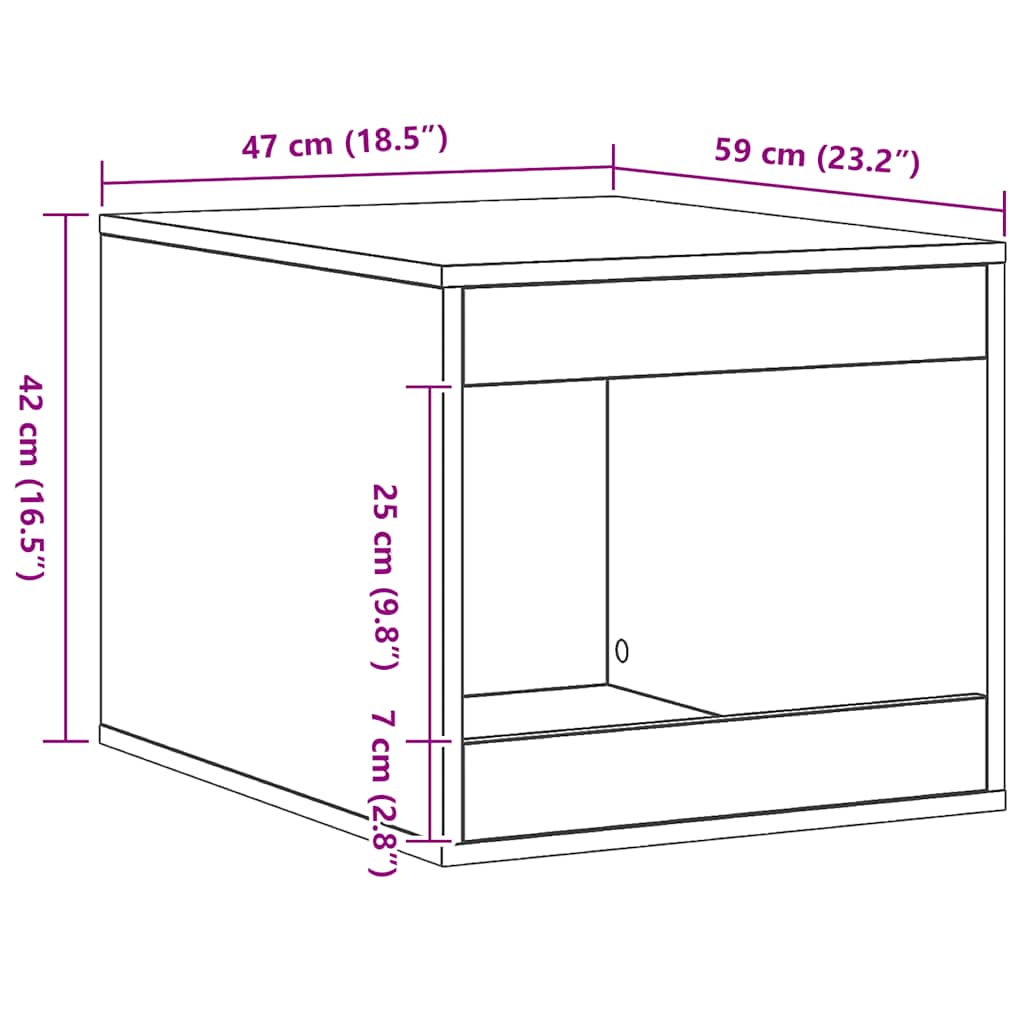 Τουαλέτα Γάτας Περίφραξη Αρτισιανή Δρυς 47x59x42 εκ Επεξ. Ξύλο - Pakobazaar