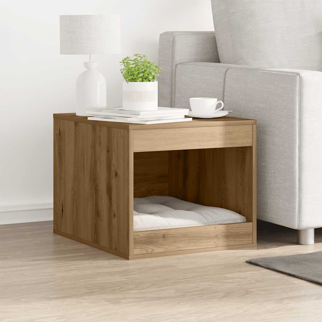 Τουαλέτα Γάτας Περίφραξη Αρτισιανή Δρυς 47x59x42 εκ Επεξ. Ξύλο - Pakobazaar