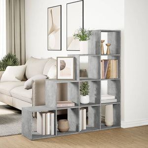 Βιβλιοθήκη/Διαχωρ. Χώρου 4 Επ. Γκρι 131,5x29x131,5 εκ. Επ. Ξύλο - Pakobazaar
