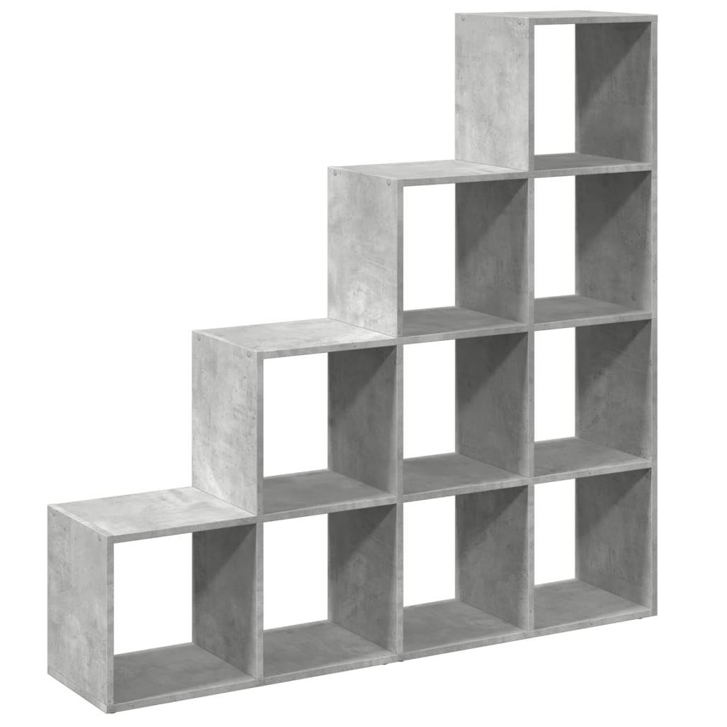 Βιβλιοθήκη/Διαχωρ. Χώρου 4 Επ. Γκρι 131,5x29x131,5 εκ. Επ. Ξύλο - Pakobazaar
