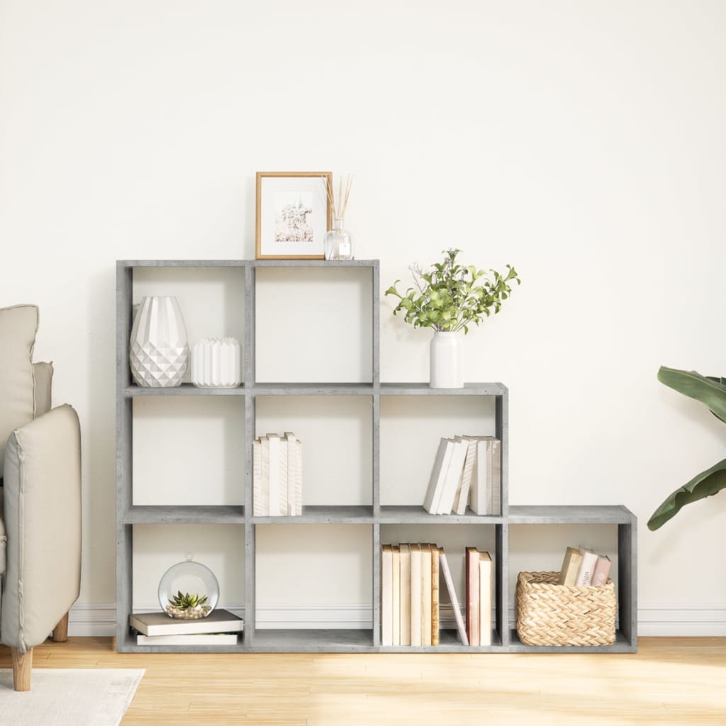 Βιβλιοθήκη/Διαχωρ. Χώρου 3 Επ. Γκρι 137,5x29x103,5 εκ. Επ. Ξύλο - Pakobazaar
