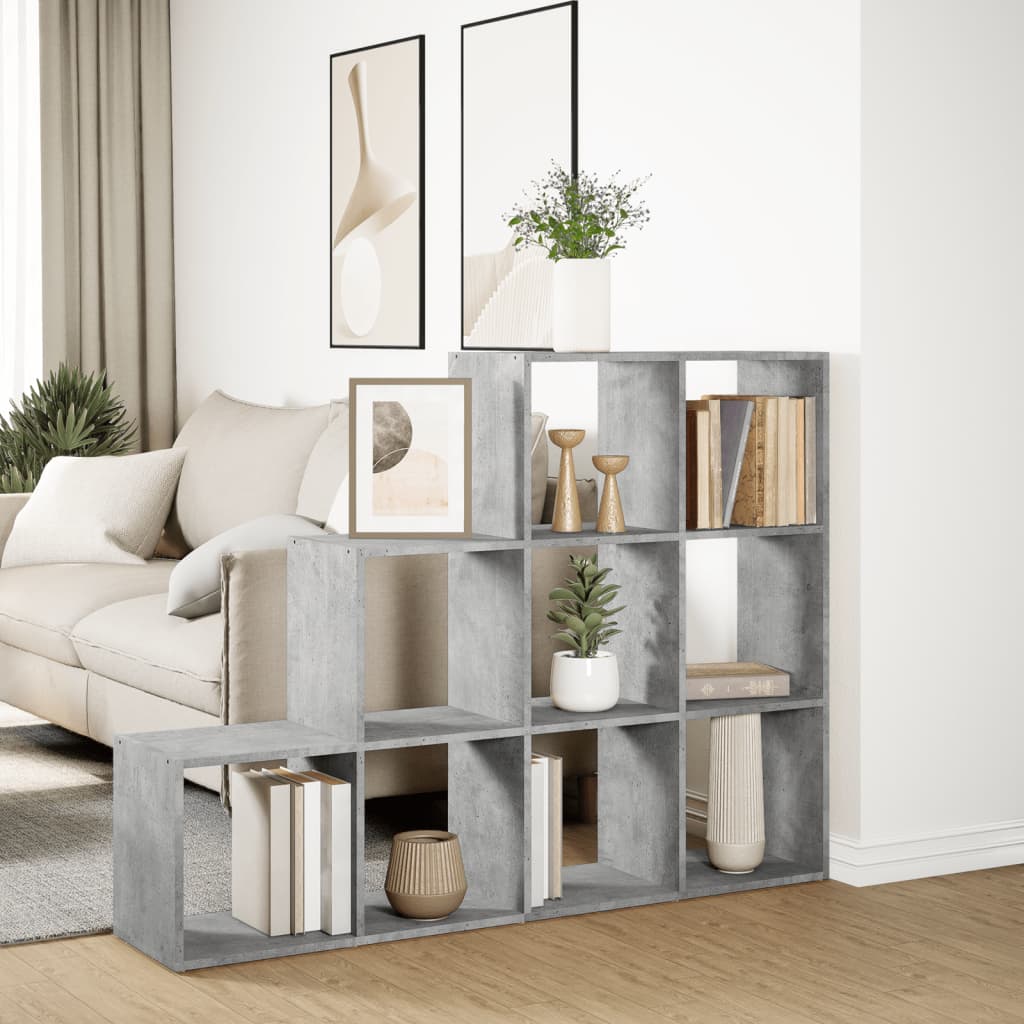 Βιβλιοθήκη/Διαχωρ. Χώρου 3 Επ. Γκρι 137,5x29x103,5 εκ. Επ. Ξύλο - Pakobazaar