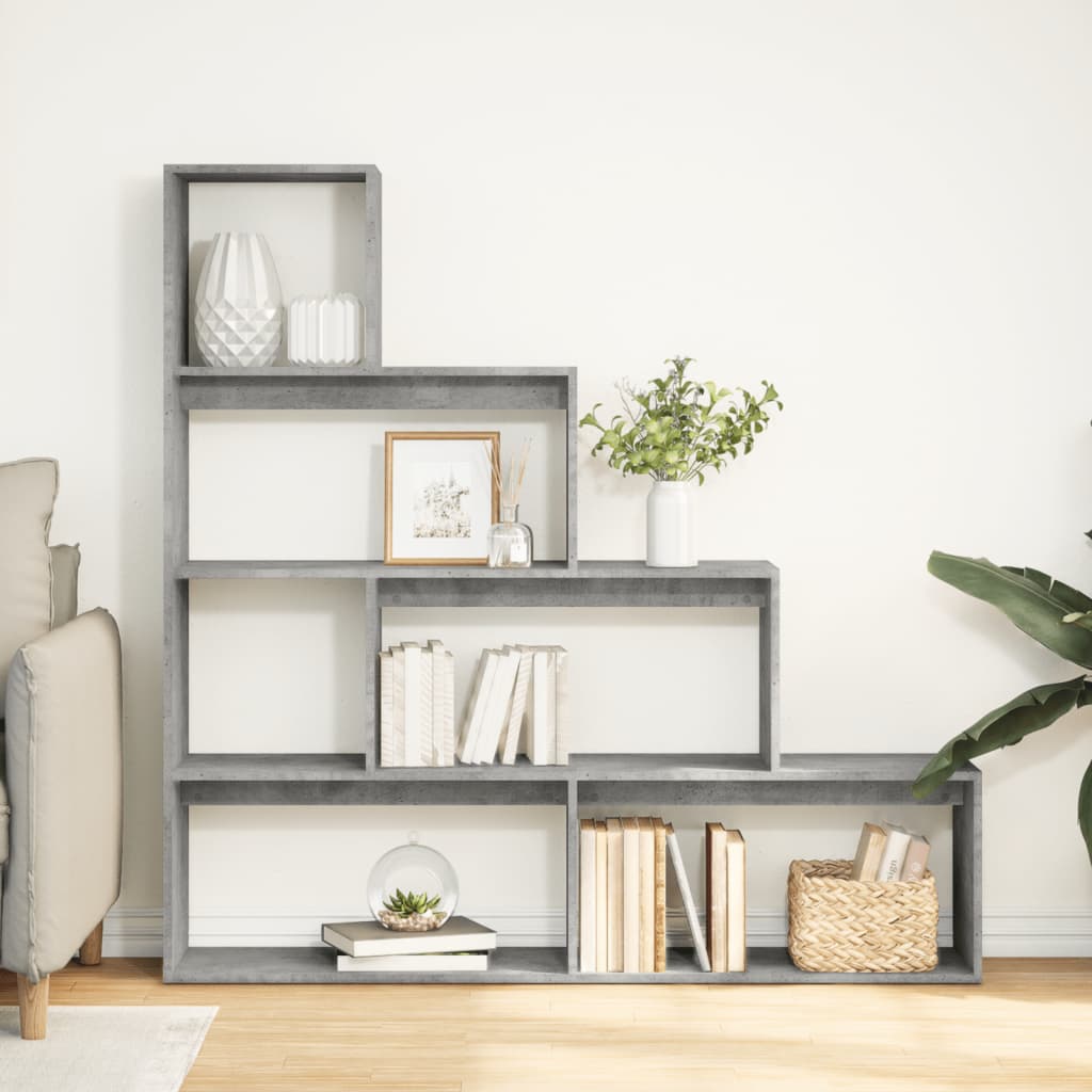 Βιβλιοθήκη/Διαχωρ. Χώρου 4 Επ. Γκρι 143,5x29x143,5εκ. Επ. Ξύλο - Pakobazaar