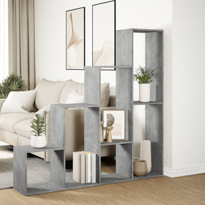 Βιβλιοθήκη/Διαχωρ. Χώρου 4 Επ. Γκρι 143,5x29x143,5εκ. Επ. Ξύλο - Pakobazaar
