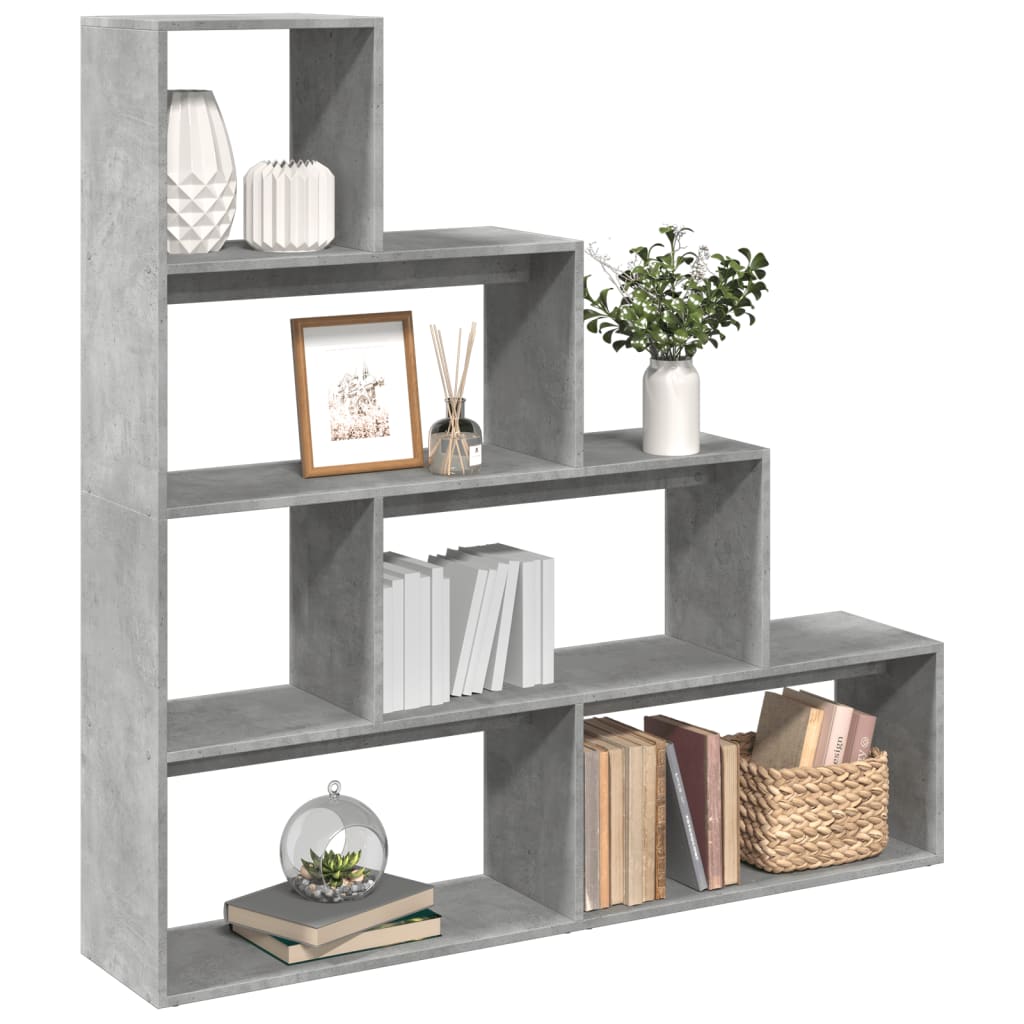 Βιβλιοθήκη/Διαχωρ. Χώρου 4 Επ. Γκρι 143,5x29x143,5εκ. Επ. Ξύλο - Pakobazaar