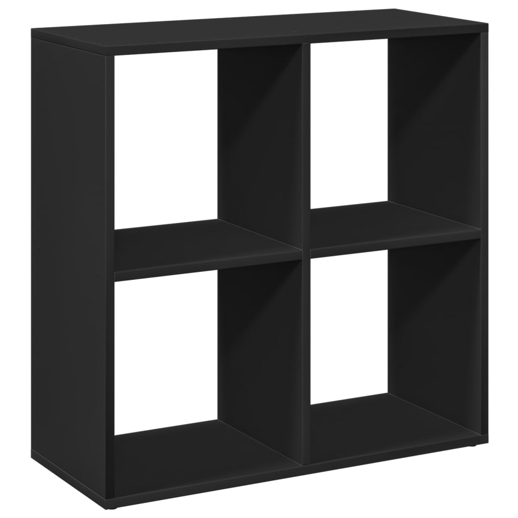 Βιβλιοθήκη/Διαχωριστικό Χώρου Μαύρο 69,5x29x69,5 εκ. Επεξ. Ξύλο