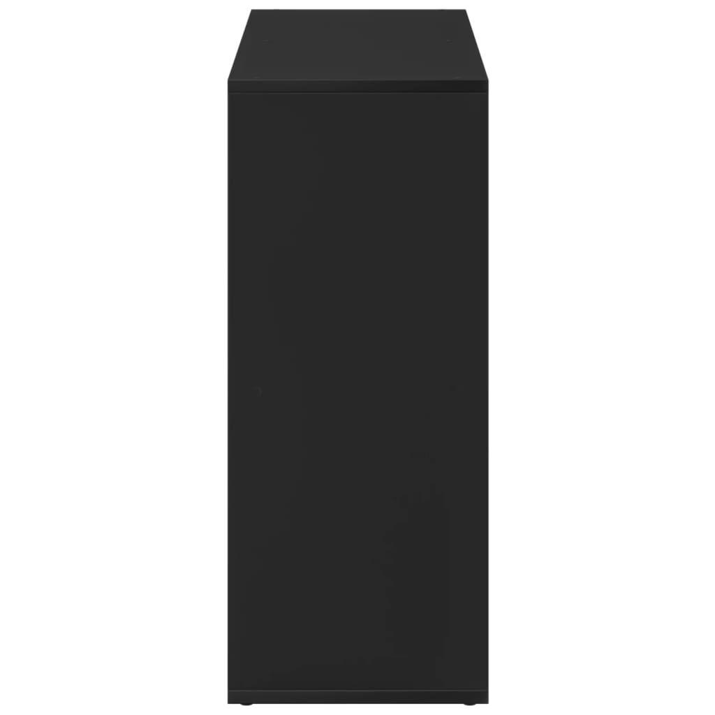 Βιβλιοθήκη/Διαχωριστικό Χώρου Μαύρο 69,5x29x69,5 εκ. Επεξ. Ξύλο