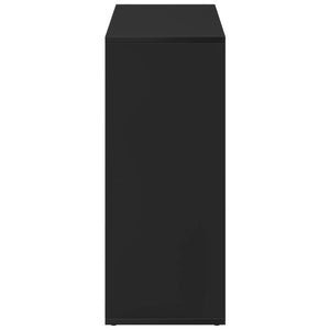 Βιβλιοθήκη/Διαχωριστικό Χώρου Μαύρο 69,5x29x69,5 εκ. Επεξ. Ξύλο
