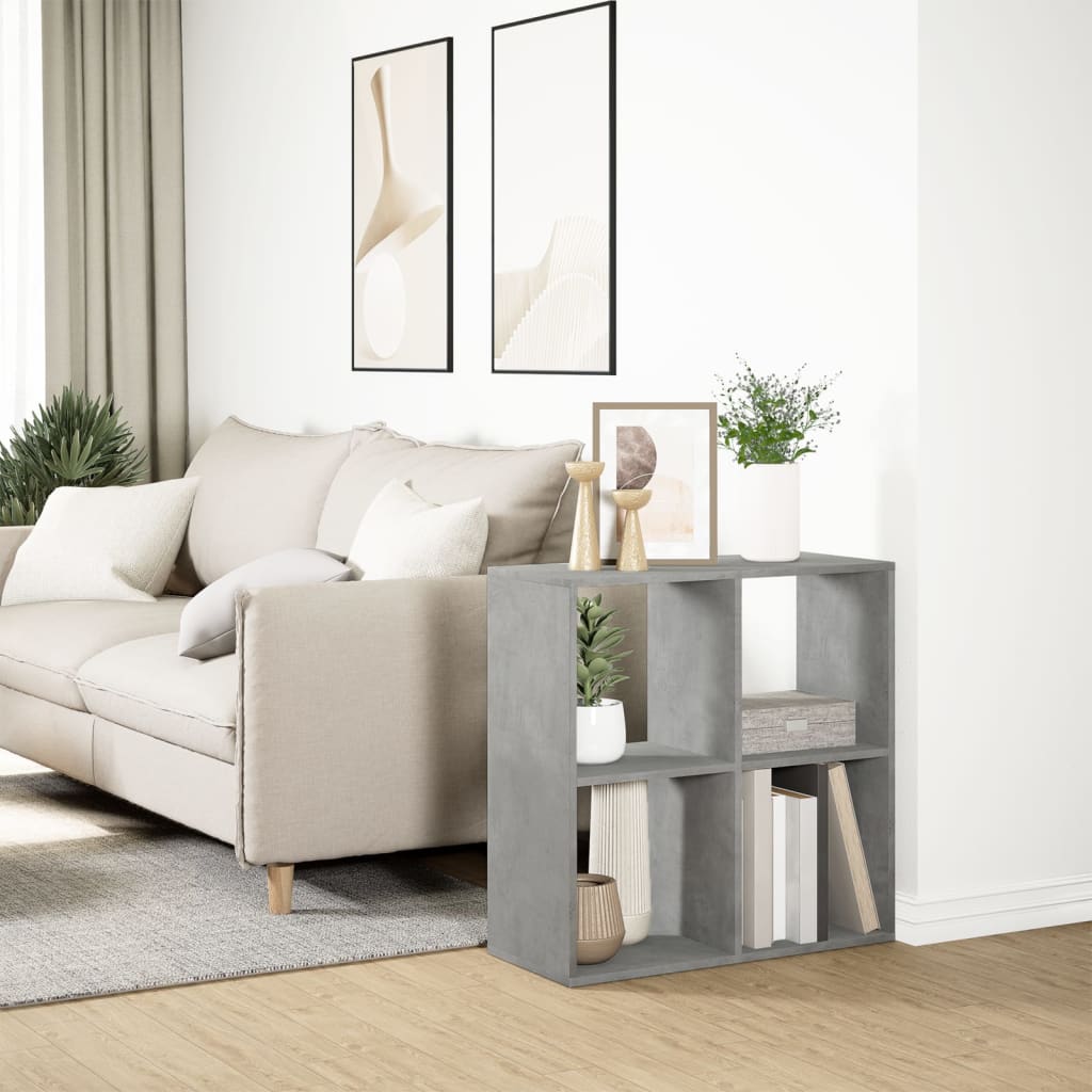 Βιβλιοθήκη/Διαχωριστικό Χώρου Γκρι 69,5x29x69,5 εκ. Επεξ. Ξύλο - Pakobazaar