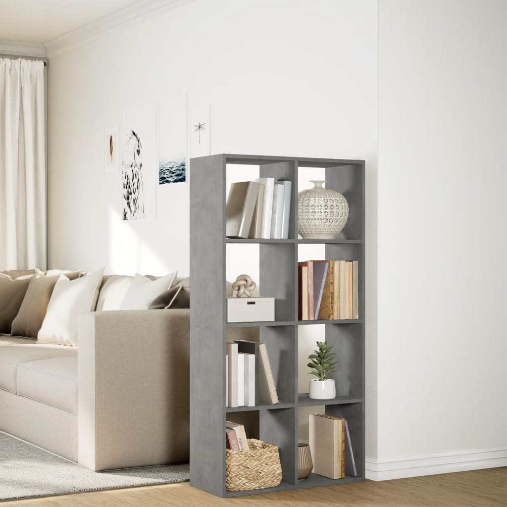 Βιβλιοθήκη/Διαχωριστικό Χώρου Γκρι 69,5x29x137,5εκ. Επεξ. Ξύλο - Pakobazaar