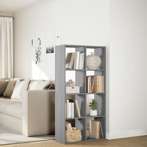 Βιβλιοθήκη/Διαχωριστικό Χώρου Γκρι 69,5x29x137,5εκ. Επεξ. Ξύλο