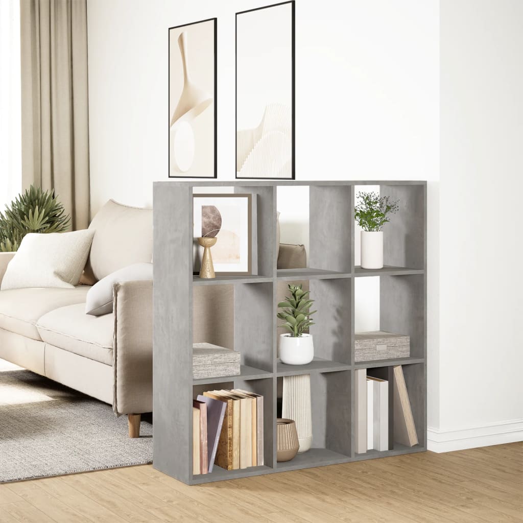 Βιβλιοθήκη/Διαχωριστικό Χώρου Γκρι 102x29x103,5 εκ. Επεξ. Ξύλο - Pakobazaar