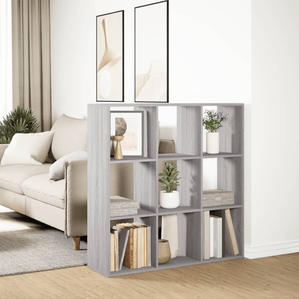 Βιβλιοθήκη/Διαχωριστικό Χώρου Γκρι 102x29x103,5 εκ. Επεξ. Ξύλο - Pakobazaar