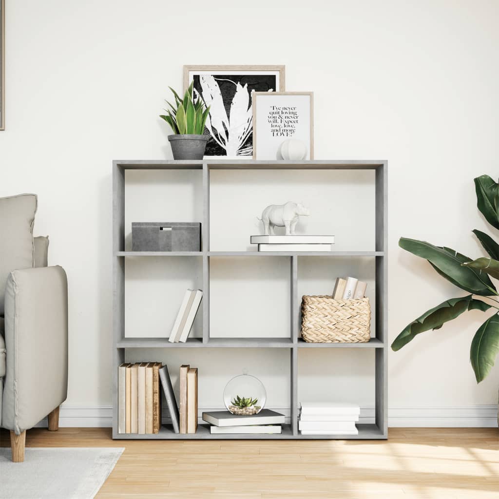 Βιβλιοθήκη/Διαχωριστικό Χώρου Γκρι 102x29x103,5 εκ. Επεξ. Ξύλο