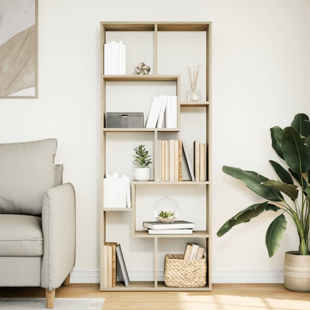Βιβλιοθήκη/Διαχωριστικό Χώρου Δρυς 67x25x161,5 εκ. Επεξ. Ξύλο