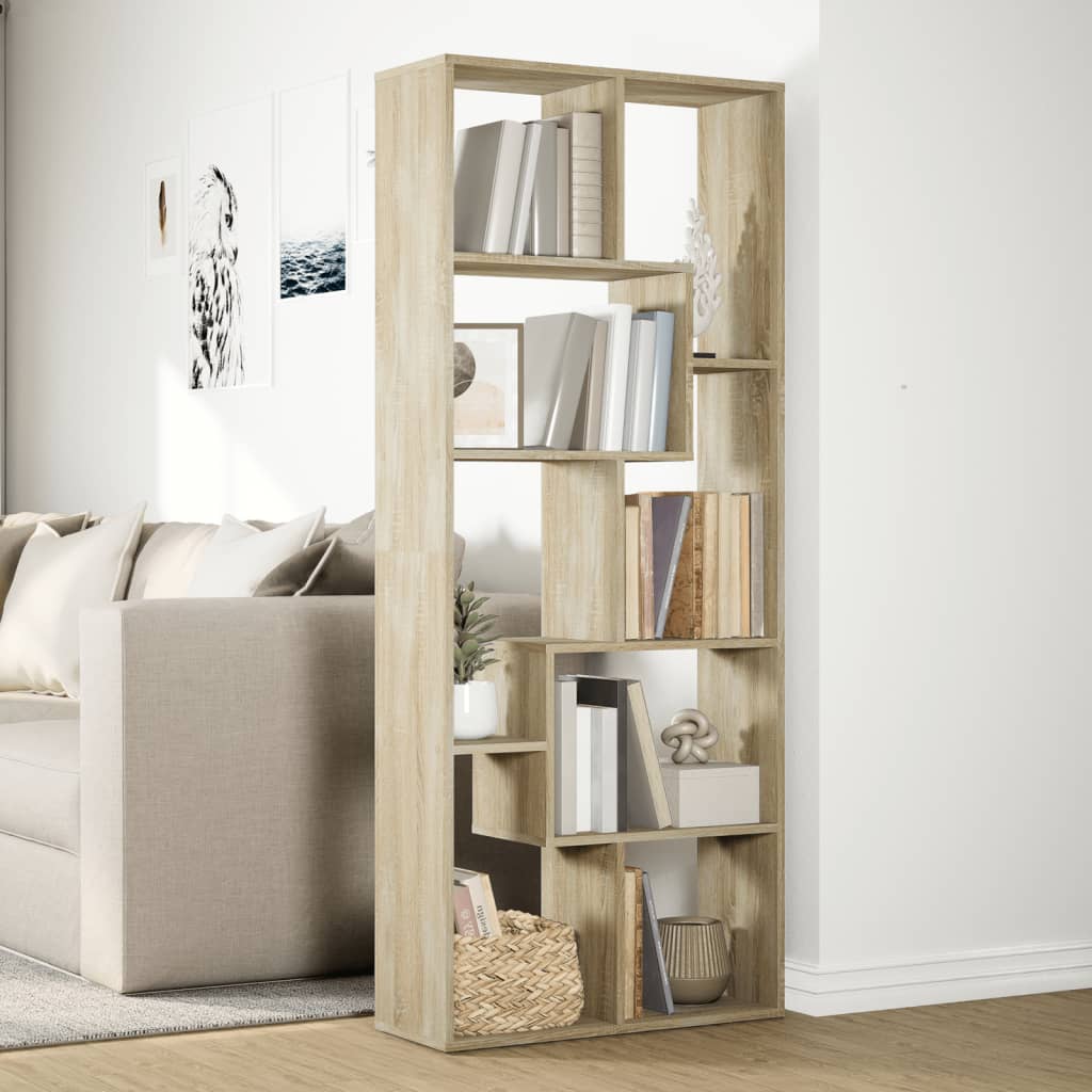 Βιβλιοθήκη/Διαχωριστικό Χώρου Δρυς 67x25x161,5 εκ. Επεξ. Ξύλο