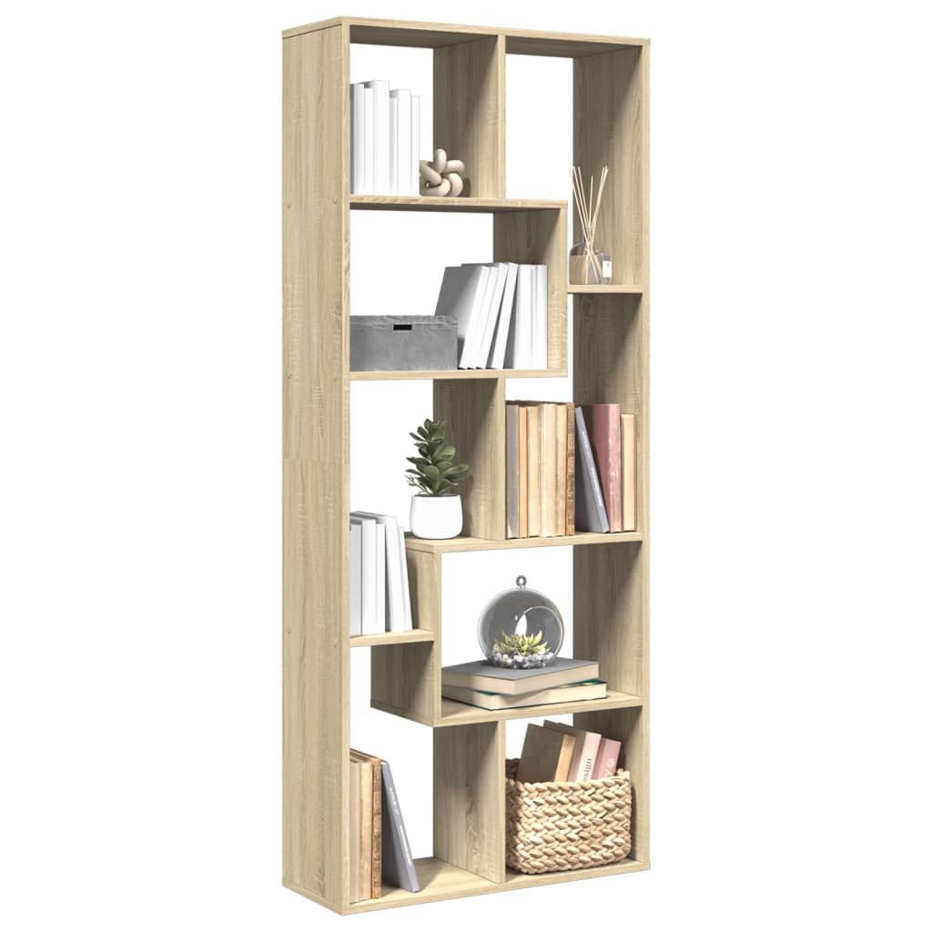 Βιβλιοθήκη/Διαχωριστικό Χώρου Δρυς 67x25x161,5 εκ. Επεξ. Ξύλο