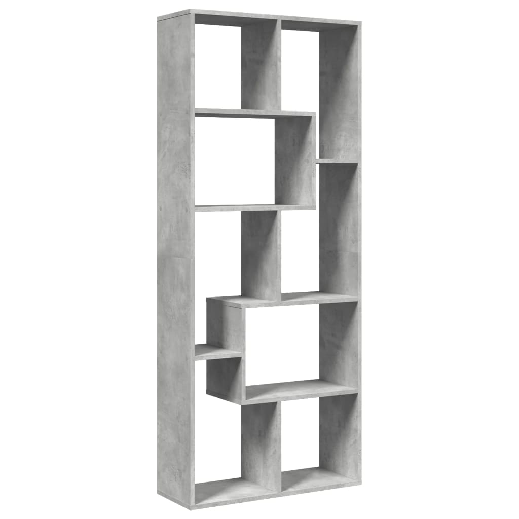 Βιβλιοθήκη/Διαχωριστικό Χώρου Γκρι 67x25x161,5 εκ. Επεξ. Ξύλο - Pakobazaar
