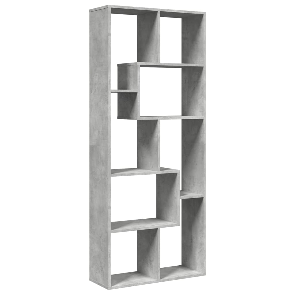 Βιβλιοθήκη/Διαχωριστικό Χώρου Γκρι 67x25x161,5 εκ. Επεξ. Ξύλο - Pakobazaar