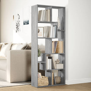 Βιβλιοθήκη/Διαχωριστικό Χώρου Γκρι 67x25x161,5 εκ. Επεξ. Ξύλο - Pakobazaar