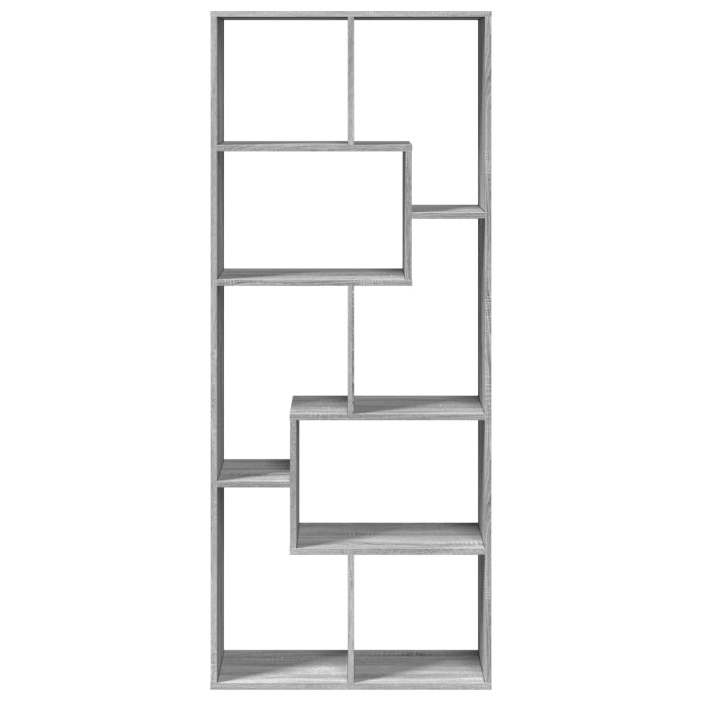 Βιβλιοθήκη/Διαχωριστικό Χώρου Γκρι 67x25x161,5 εκ. Επεξ. Ξύλο - Pakobazaar