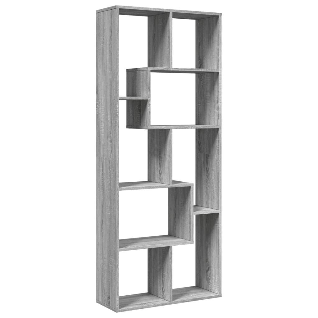 Βιβλιοθήκη/Διαχωριστικό Χώρου Γκρι 67x25x161,5 εκ. Επεξ. Ξύλο - Pakobazaar