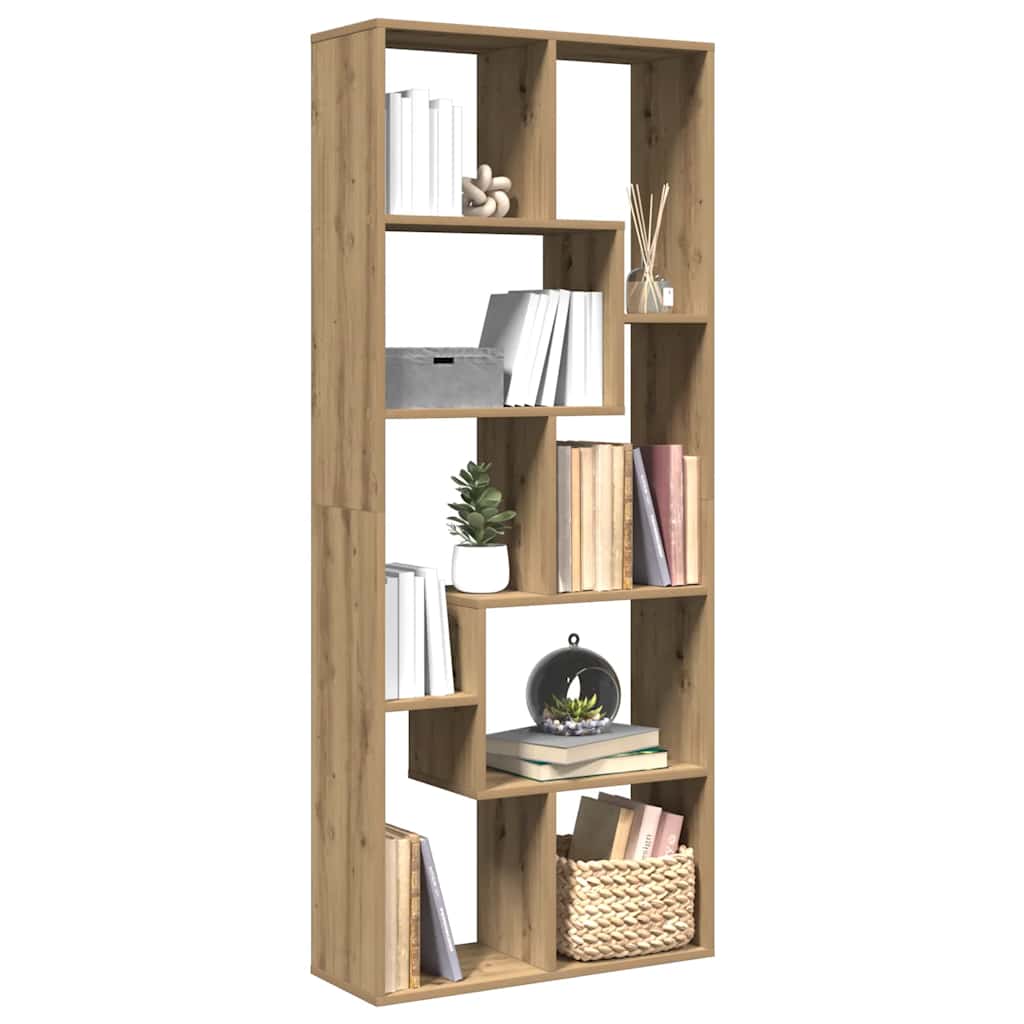 Βιβλιοθήκη/Διαχωριστικό Χώρου Δρυς 67x25x161,5 εκ. Επεξ. Ξύλο - Pakobazaar