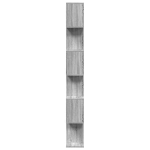 Βιβλιοθήκη/Διαχωριστικό Χώρου 6 Επ. Γκρι 70x24x193εκ. Επ. Ξύλο - Pakobazaar