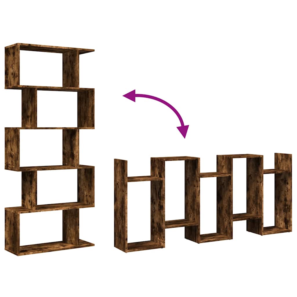 Βιβλιοθήκη/Διαχωριστικό Χώρου 5 Επ. Δρυς 70x24x161εκ. Επ. Ξύλο - Pakobazaar