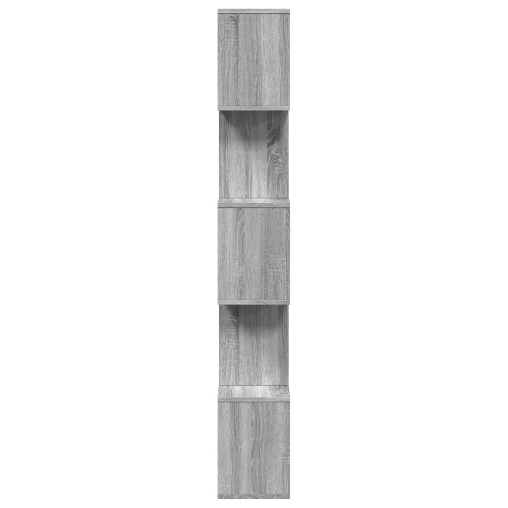 Βιβλιοθήκη/Διαχωριστικό Χώρου 5 Επ. Γκρι 70x24x161εκ. Επ. Ξύλο - Pakobazaar
