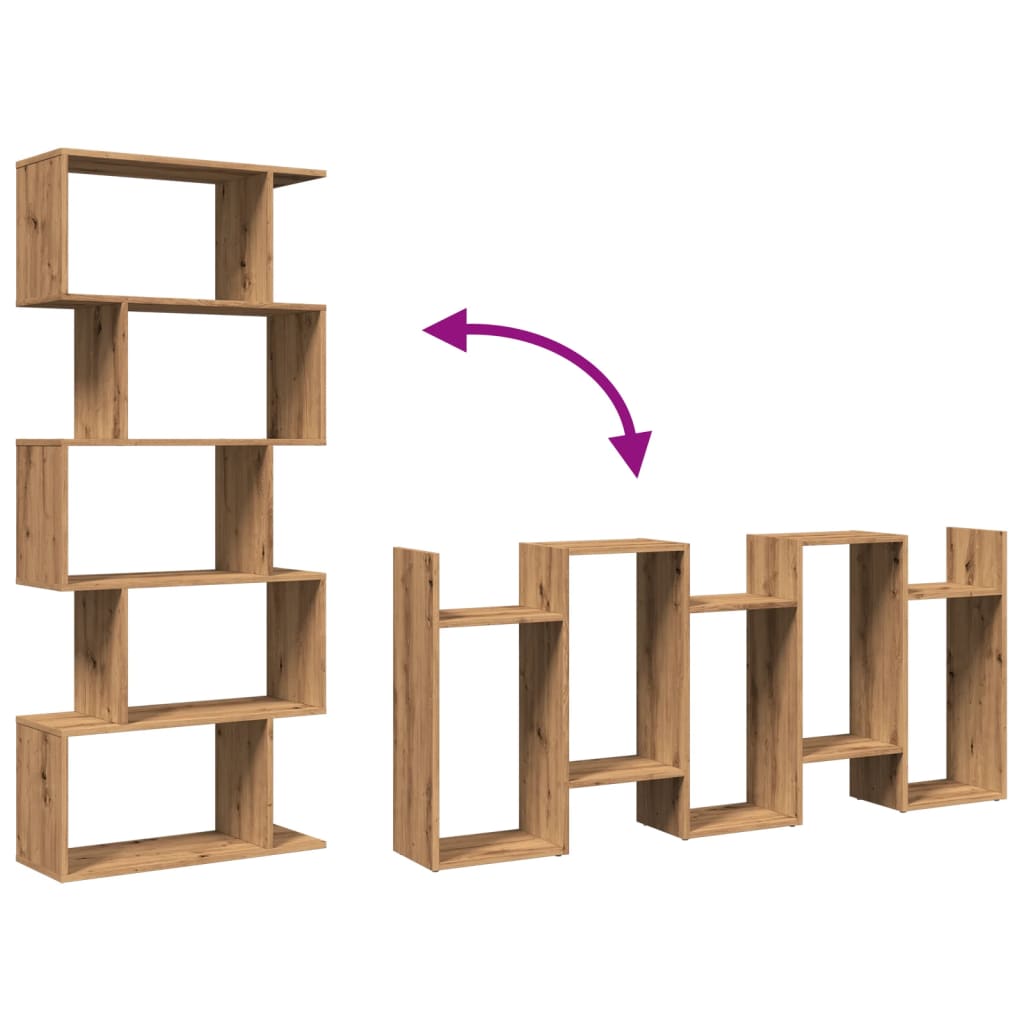 Βιβλιοθήκη/Διαχωριστικό Χώρου 5 Επ. Δρυς 70x24x161εκ. Επ. Ξύλο
