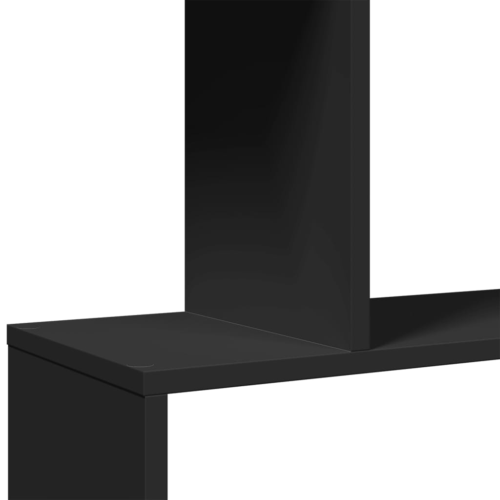 Βιβλιοθήκη/Διαχωριστικό Χώρου 4 Επ. Μαύρο 70x24x129εκ. Επ. Ξύλο - Pakobazaar