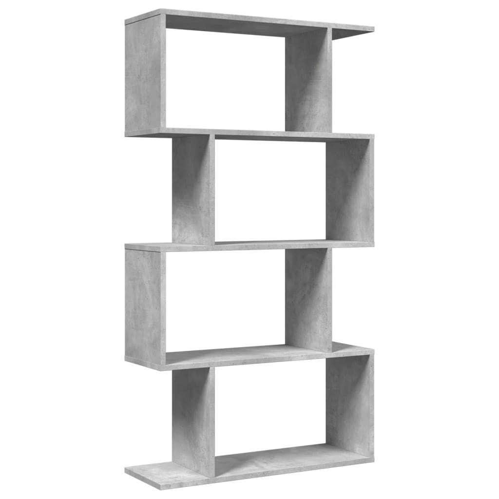 Βιβλιοθήκη/Διαχωριστικό Χώρου 4 Επ. Γκρι 70x24x129 εκ. Επ. Ξύλο