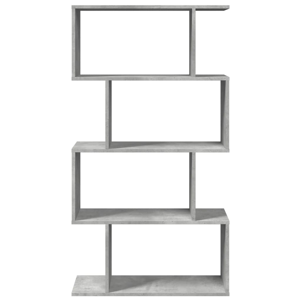Βιβλιοθήκη/Διαχωριστικό Χώρου 4 Επ. Γκρι 70x24x129 εκ. Επ. Ξύλο