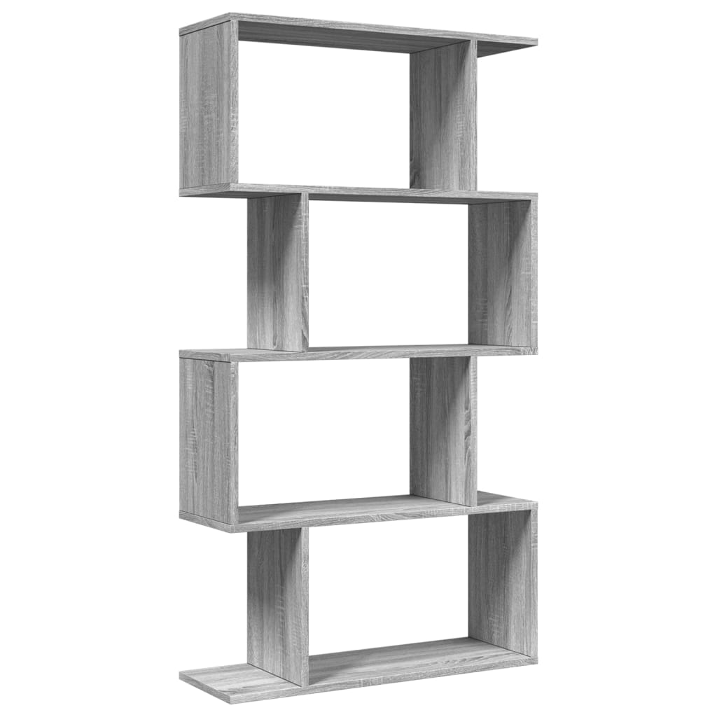 Βιβλιοθήκη/Διαχωριστικό Χώρου 4 Επ. Γκρι 70x24x129 εκ. Επ. Ξύλο - Pakobazaar