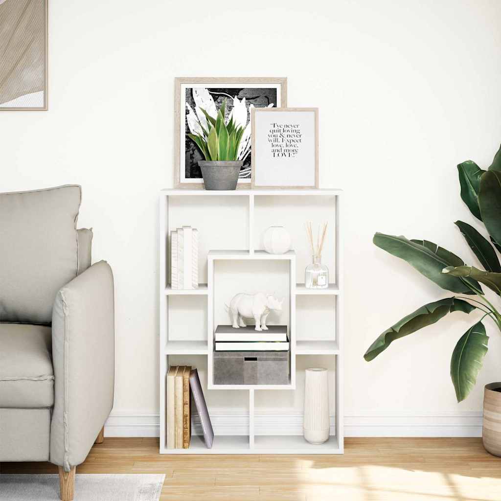 Βιβλιοθήκη Λευκή 63x20x90 εκ. από Τεχνητό Ξύλο - Pakobazaar