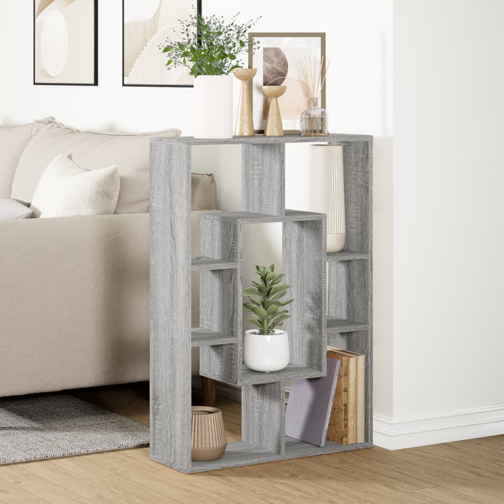 Βιβλιοθήκη Γκρι Sonoma 63x20x90 εκ. από Επεξεργ. Ξύλο - Pakobazaar