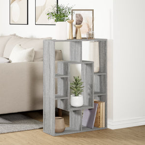 Βιβλιοθήκη Γκρι Sonoma 63x20x90 εκ. από Επεξεργ. Ξύλο - Pakobazaar