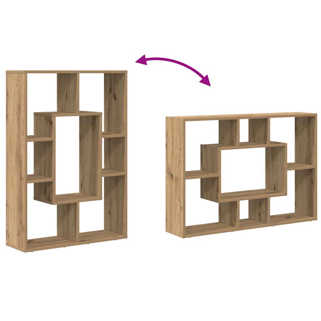 Βιβλιοθήκη Αρτισιανή Δρυς 63x20x90 εκ. από Επεξεργασμένο Ξύλο - Pakobazaar