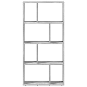 Βιβλιοθήκη Γκρι Σκυροδέματος 60x20x120,5 εκ. Επεξεργ. Ξύλο - Pakobazaar