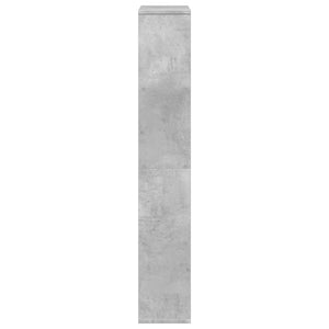 Βιβλιοθήκη Γκρι Σκυροδέματος 60x20x120,5 εκ. Επεξεργ. Ξύλο - Pakobazaar