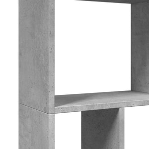 Βιβλιοθήκη Γκρι Σκυροδέματος 60x20x120,5 εκ. Επεξεργ. Ξύλο - Pakobazaar