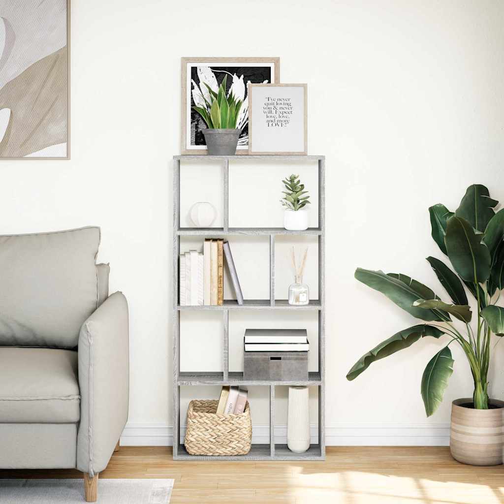 Βιβλιοθήκη Γκρι Sonoma 60x20x120,5 εκ. από Επεξεργ. Ξύλο - Pakobazaar
