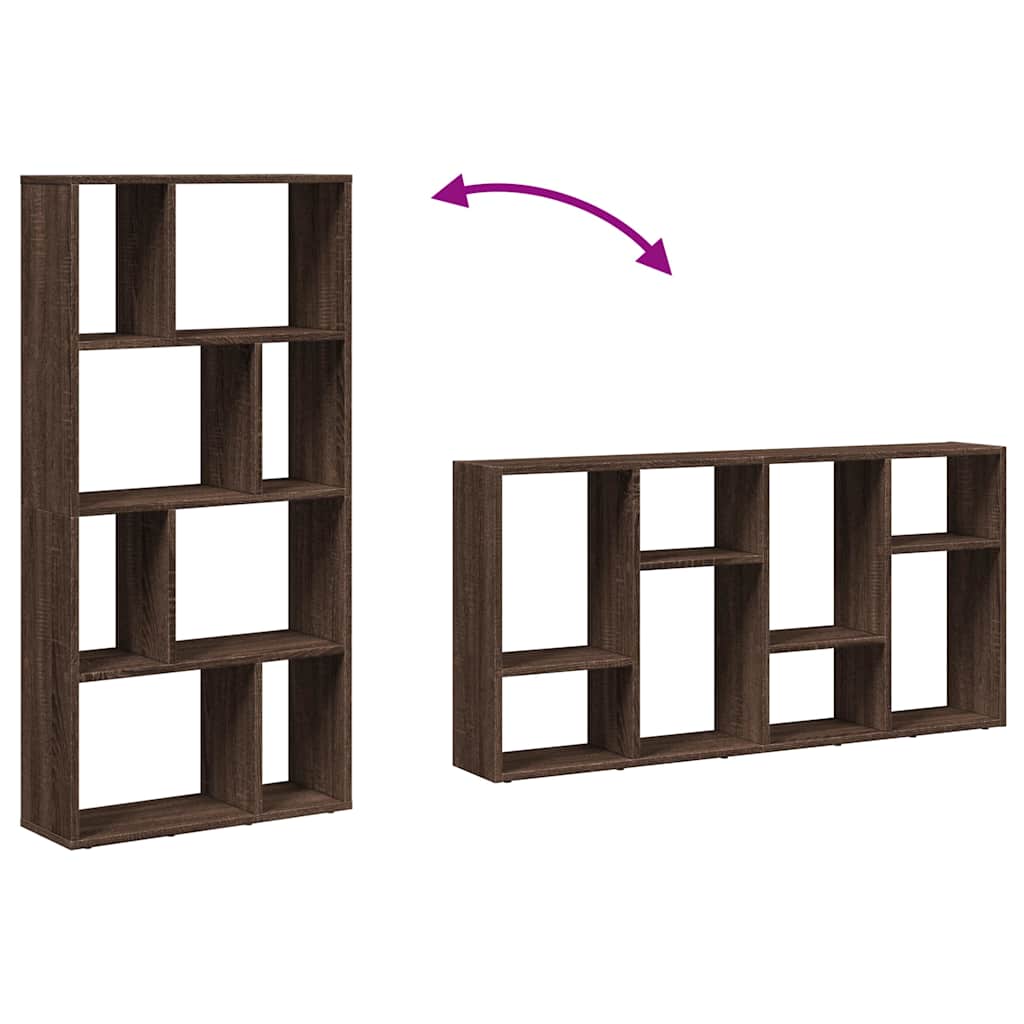 Βιβλιοθήκη Καφέ Δρυς 60x20x120,5 εκ. από Επεξεργασμένο Ξύλο - Pakobazaar