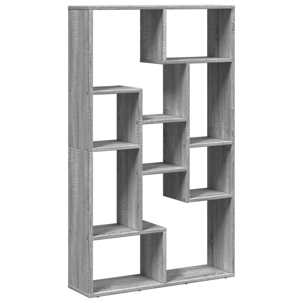 Βιβλιοθήκη Γκρι Sonoma 72x20x120,5 εκ. από Επεξεργασμένο Ξύλο - Pakobazaar