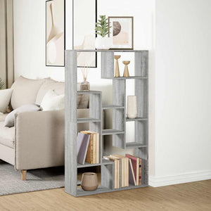 Βιβλιοθήκη Γκρι Sonoma 72x20x120,5 εκ. από Επεξεργασμένο Ξύλο - Pakobazaar