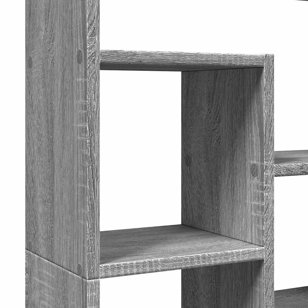 Βιβλιοθήκη Γκρι Sonoma 72x20x120,5 εκ. από Επεξεργασμένο Ξύλο - Pakobazaar