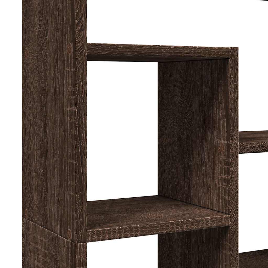 Βιβλιοθήκη Καφέ Δρυς 72x20x120,5 εκ. από Επεξεργασμένο Ξύλο