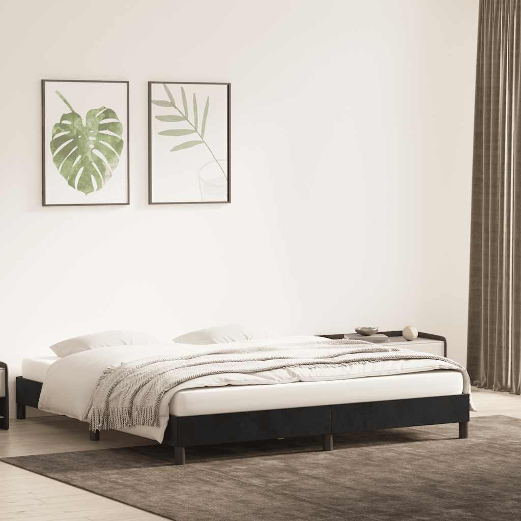 Πλαίσιο κρεβατιού χωρίς στρώμα Μαύρο 180x210 cm Βελούδινο - Pakobazaar